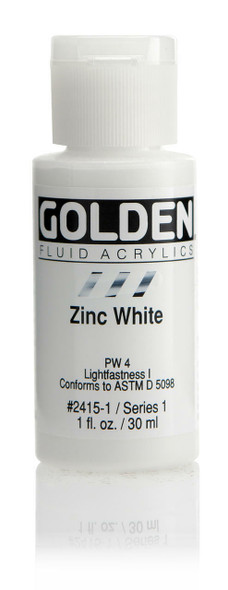 Golden Artist Colors Fluid Zinc White 1oz