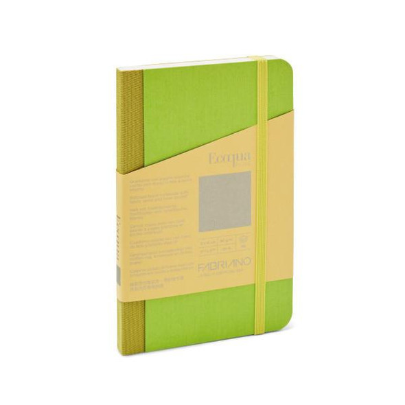 MACPHERSON'S Ecoqua Plus Fabric-Bound Notebook, 3.5" x 5.5" - Blank, Lime