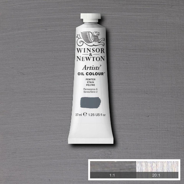 Winsor & Newton Artists' Oil Colors, 37ml, Pewter