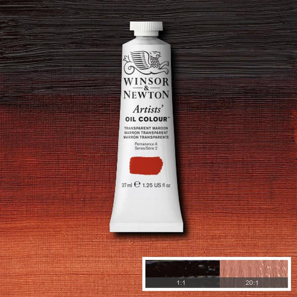Winsor & Newton Artists' Oil Colors, 37ml, Transparent Maroon