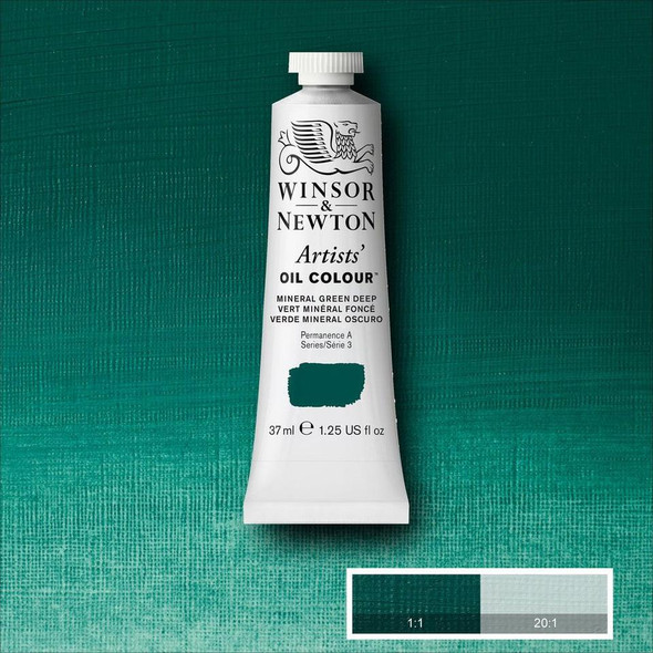 Winsor & Newton Artists' Oil Colors, 37ml, Mineral Green Deep
