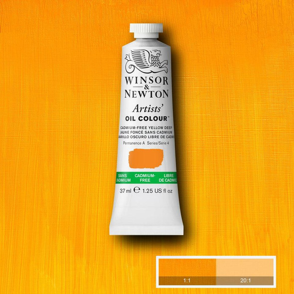 Winsor & Newton Artists' Oil Colors, 37ml, Cadmium Free Yellow Deep