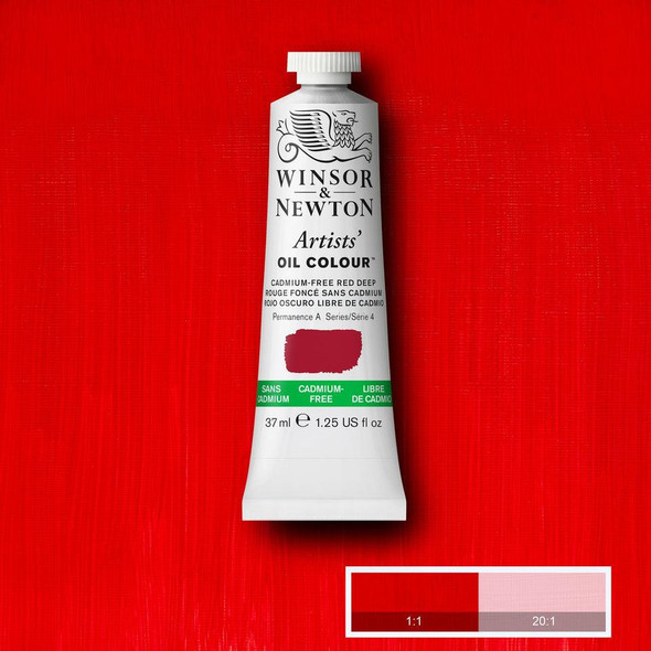 Winsor & Newton Artists' Oil Colors, 37ml, Cadmium Free Red Deep