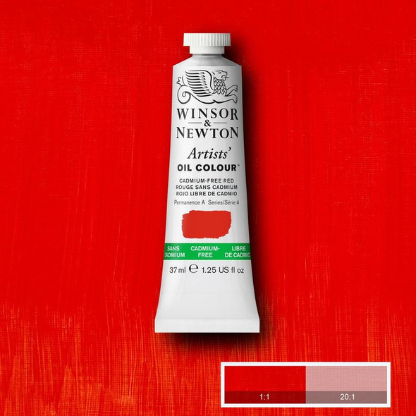 Winsor & Newton Artists' Oil Colors, 37ml, Cadmium Free Red