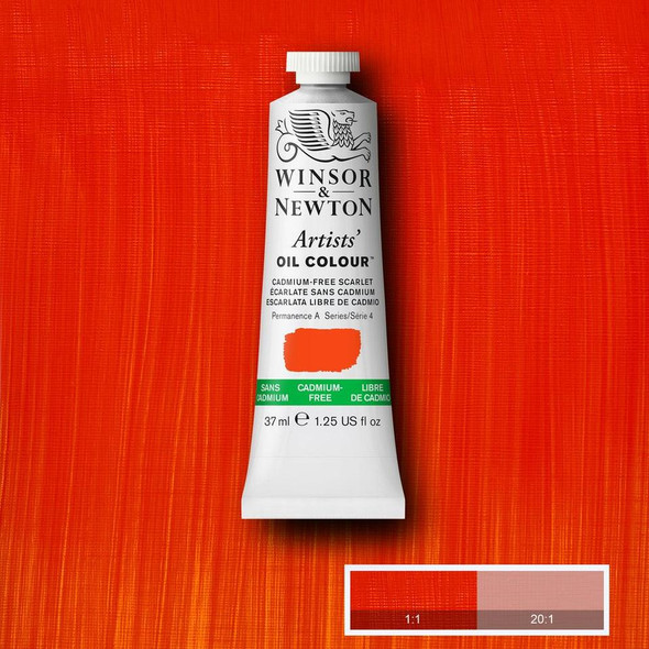 Winsor & Newton Artists' Oil Colors, 37ml, Cadmium Free Scarlet