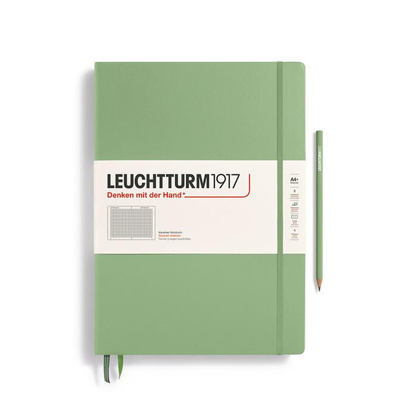 Leuchtturm 1917 Leuchtturm Hardcover Notebook, Sage, (Master Classic A4+), 235 p., squared