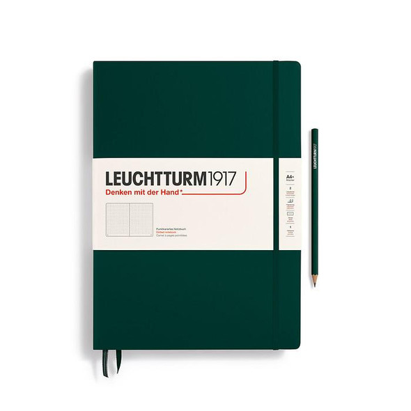 Leuchtturm 1917 Leuchtturm Hardcover Notebook, Forest Green, (Master Classic A4+), 235 p., dotted