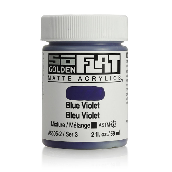 Golden SoFlat Matte Acrylic Paint - Light Violet 2 oz jar