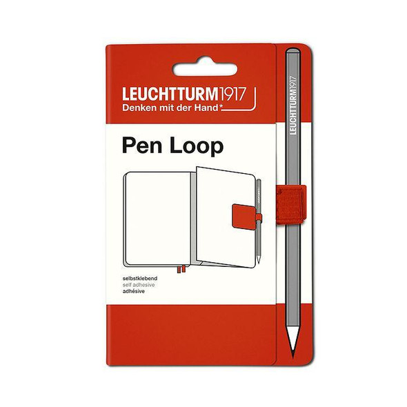 Leuchtturm 1917 Leuchtturm Notebook Accessory, Pen Loop, Fox Red
