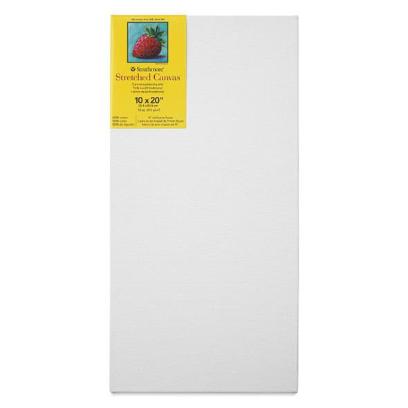 Strathmore Artist Papers Strathmore 300 Series Stretched Canvas -  3/4" Profile - 10"x20" 