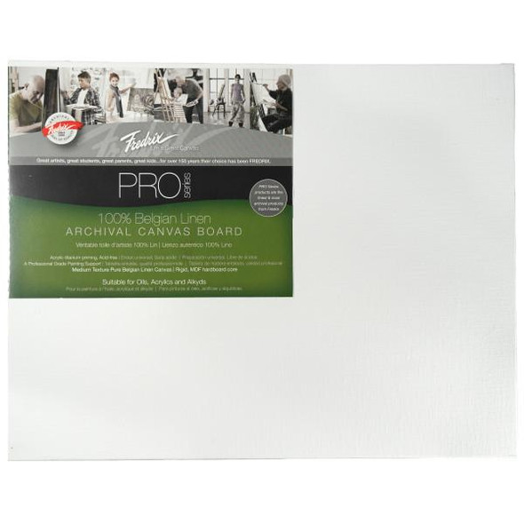 Fredrix Pro Series Belgian Linen Canvas Board, 11"x14"