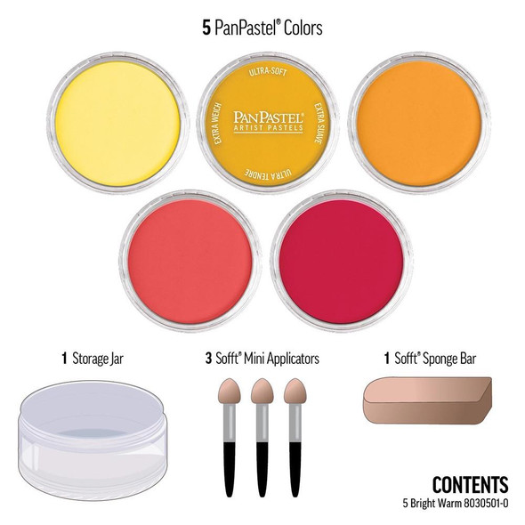 PanPastel Artist Pastel, 9ml, Bright Warm Set
