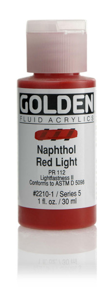 Golden Artist Colors Fluid Napthol Red Light 1oz