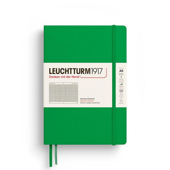 Leuchtturm 1917 Leuchtturm Hardcover Notebook, Spring Leaf, Medium (A5), 251p., squared