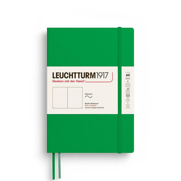 Leuchtturm 1917 Leuchtturm Softcover Notebook, Spring Leaf, Medium (A5), 123p., plain