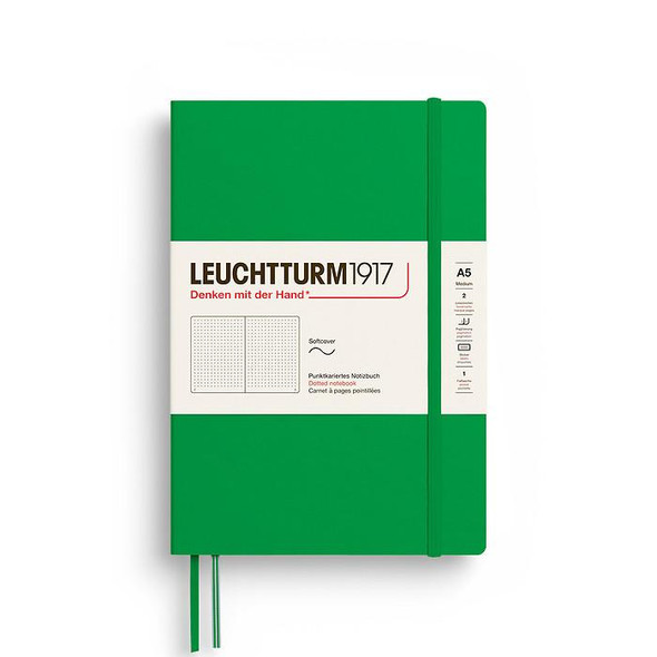 Leuchtturm 1917 Leuchtturm Softcover Notebook, Spring Leaf, Medium (A5), 123p., dotted