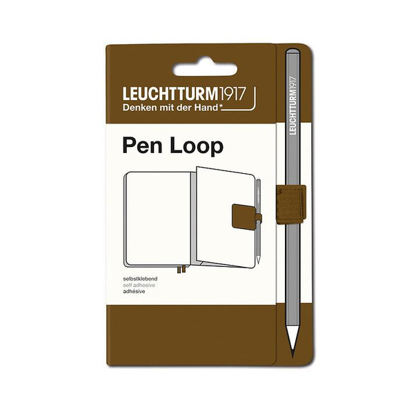 Leuchtturm 1917 Leuchtturm Notebook Accessory, Pen Loop, Spice Brown 