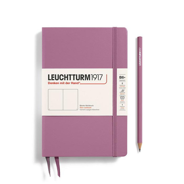 Leuchtturm 1917 Leuchtturm Hardcover Paperback (B6+) Notebook, Dusty Rose, 219p., plain