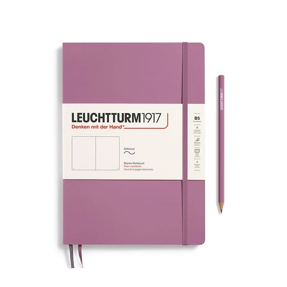 Leuchtturm 1917 Leuchtturm Softcover Notebook, Dusty Rose (Composition B5), 219p., plain