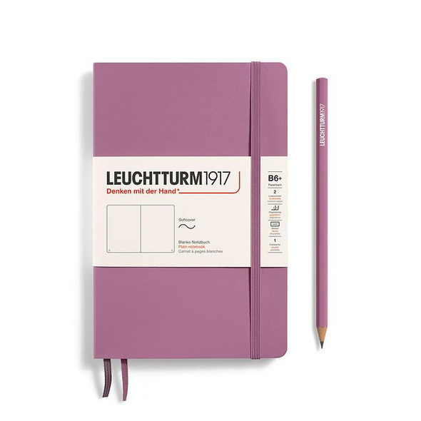 Leuchtturm 1917 Leuchtturm Softcover Paperback (B6+) Notebook, Dusty Rose, 123p., plain