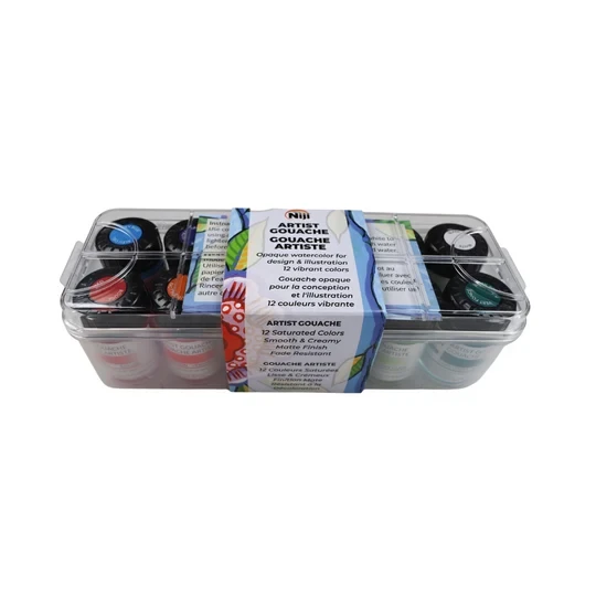 Niji Artist Gouache Set, 12 Vibrant Colors