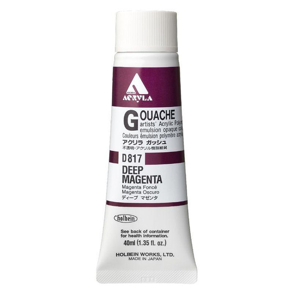 Holbein, Inc. Holbein Acrylic Gouache, 40ml Tube, Deep Magenta