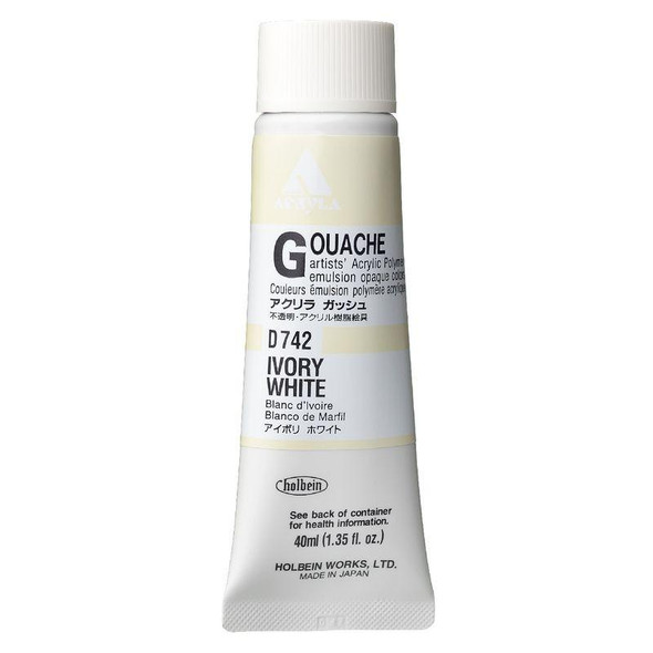 Holbein, Inc. Holbein Acrylic Gouache, 40ml Tube, Ivory White
