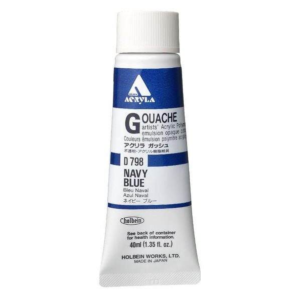 Holbein, Inc. Holbein Acrylic Gouache, 40ml Tube, Navy Blue