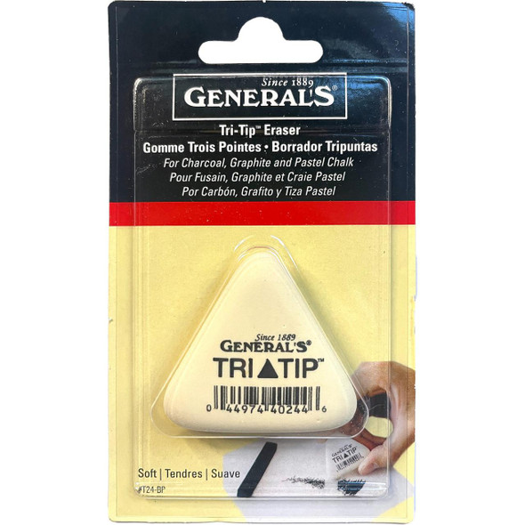 General Pencil Company General's Tri-Tip Eraser, for Charcoal, Graphite, and Pastel Chalk General Pencil Company General's Tri-Tip Eraser, for Charcoal, Graphite, and Pastel Chalk