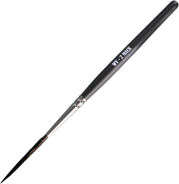 Andrew Mack & Son Brush Co. Mack Wizard Vortex Scroll Striper, Blue Squirrel - Grey Handle, Size 2 