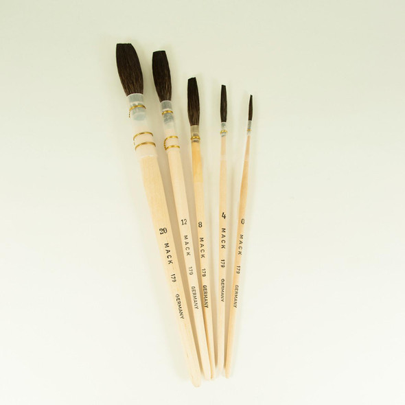 Andrew Mack & Son Brush Co. Mack Lettering Quill, Finest Brown Kazan Squirrel Hair, Series 179, Quill No. 1 