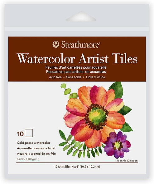 Strathmore Artist Papers Strathmore 400 Series Artist Tiles, Watercolor, 4"x 4", 10/pk 