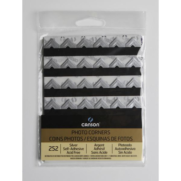  Canson Self-Adhesive Photo Corners - 252pcs - Silver 