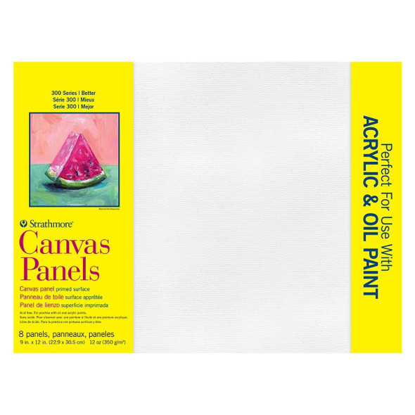Strathmore Artist Papers Strathmore 300 Series Canvas Panel Pack, 9"x 12", 8pk 
