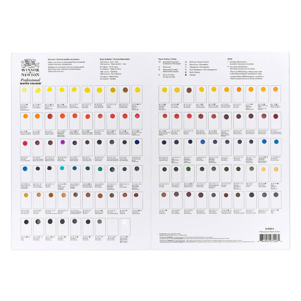  Winsor & Newton Professional Watercolor Dot Card, Full Range 
