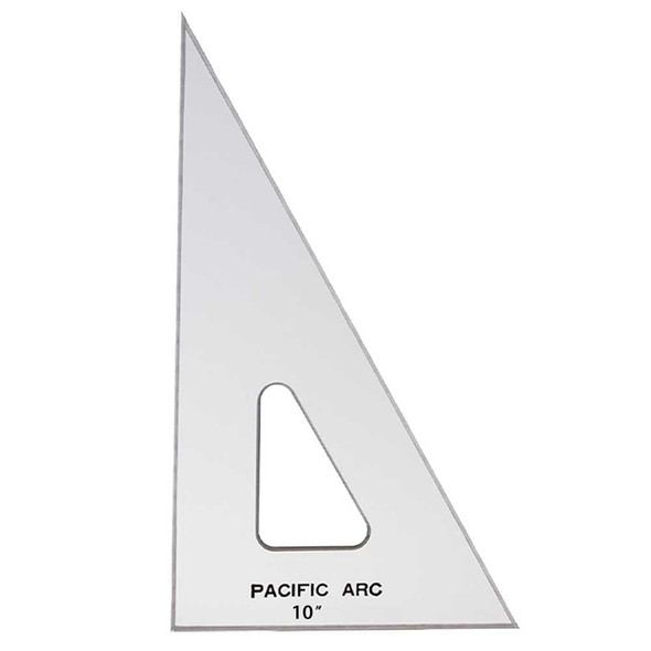 Pacific Arc Acrylic Triangle with Inking Edge, 30/60/90, 10" Pacific Arc Acrylic Triangle with Inking Edge, 30/60/90, 10"
