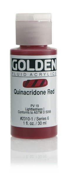Golden Artist Colors Fluid Quinacridone Red 1oz