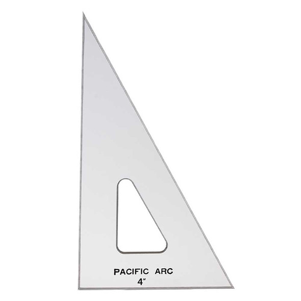 Pacific Arc Acrylic Triangle with Inking Edge, 45/90, 4" Pacific Arc Acrylic Triangle with Inking Edge, 45/90, 4"