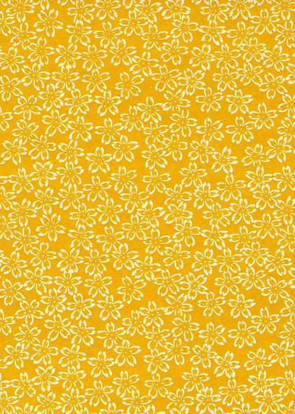 Japanese Paper Place Decorative Paper, Chiyogami White Flowers on Yellow 24" x 36" Japanese Paper Place Decorative Paper, Chiyogami White Flowers on Yellow 24" x 36"