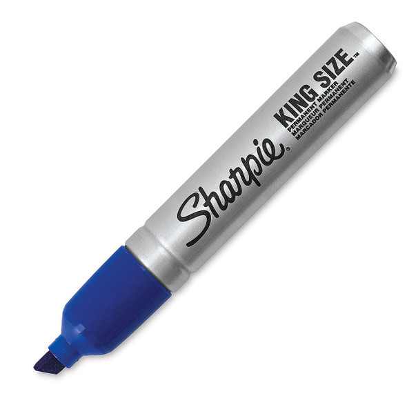 sharpie Sharpie Permanent Marker, King Size Chisel Tip, Blue 