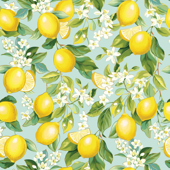  Jillson & Roberts Wrapping Paper Roll, Lemon Tree 