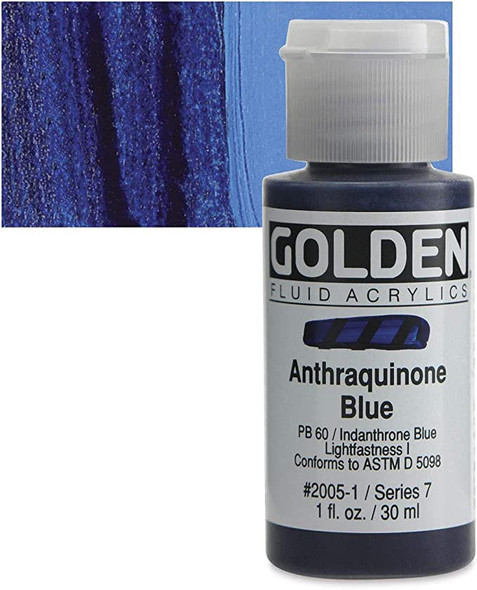 Golden Artist Colors Fluid Anthraquinone Blue 1oz