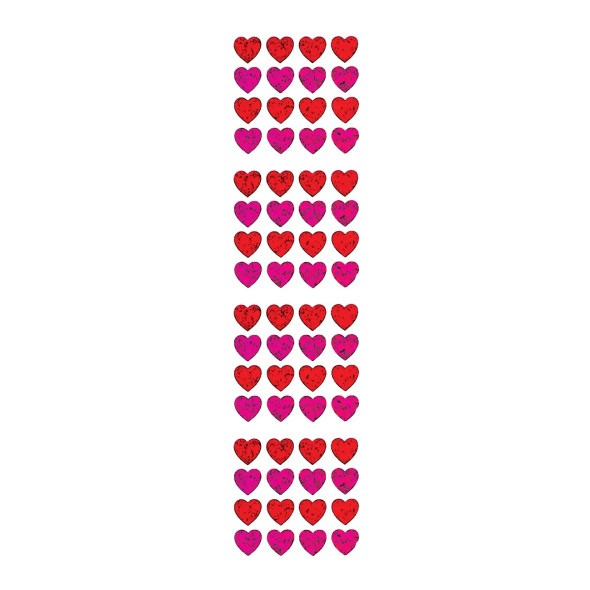 Jillson & Roberts Micro Sticker Sheet, Red Hearts