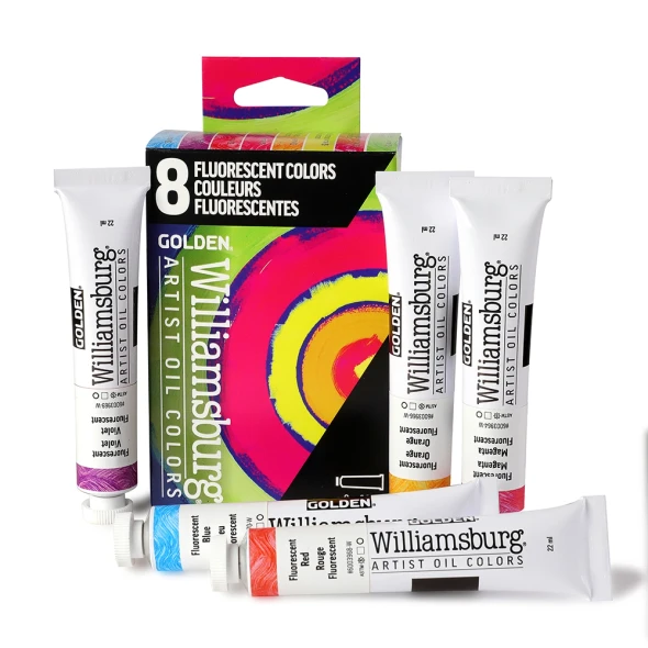 Williamsburg Handmade Oils Fluorescent Colors Set of 8