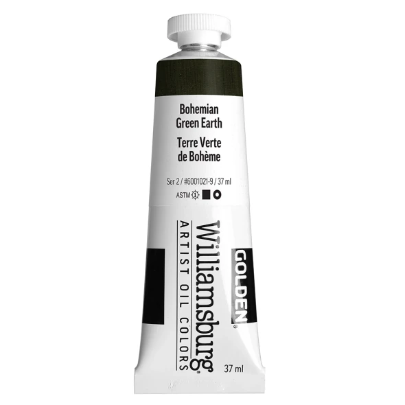 Williamsburg Handmade Oil Paint, Bohemian Green Earth, 37ml