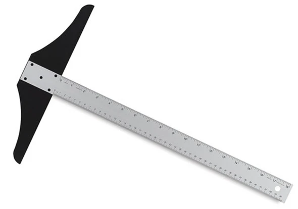 Alumicolor Standard T-Square, Silver, 18"