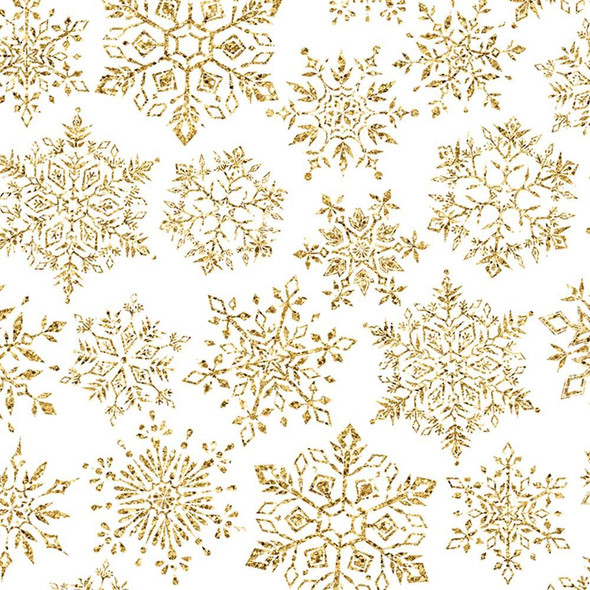  Jillson & Roberts Jumbo Wrapping Paper Roll, Sparkleflake Gold White 