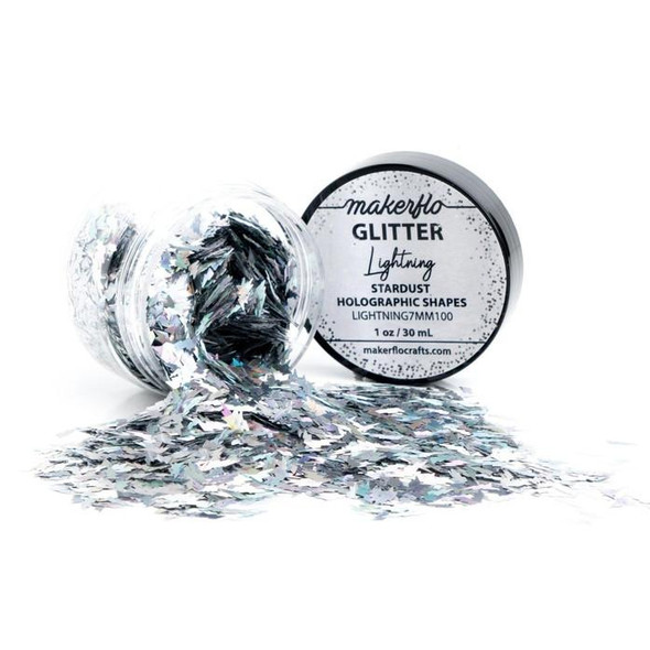  MakerFlo Glitter Shapes, 1oz., Lightning 