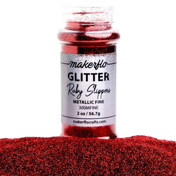  MakerFlo Glitter, 2oz. Fine, Ruby Slippers 