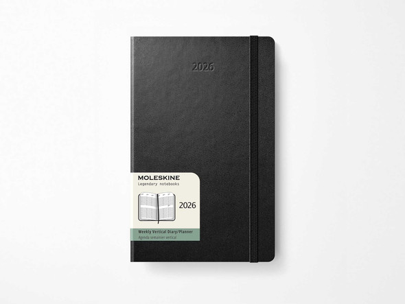 Moleskine 2026 Large Weekly Planner, Black Softcover